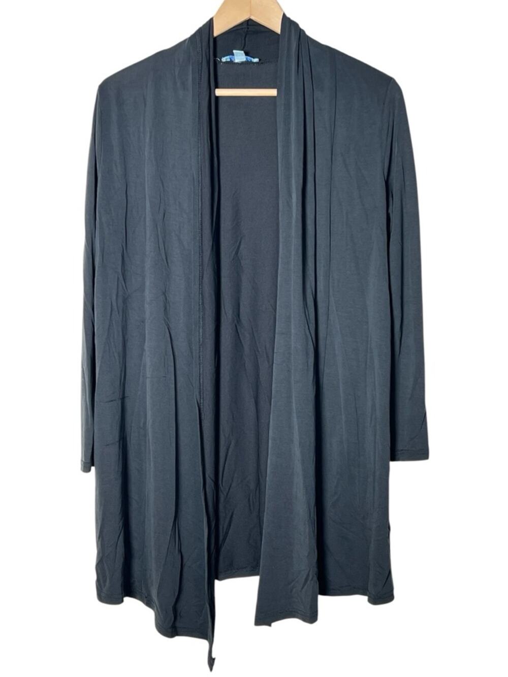 She & Sky black open front lightweight cardigan size medium M B143